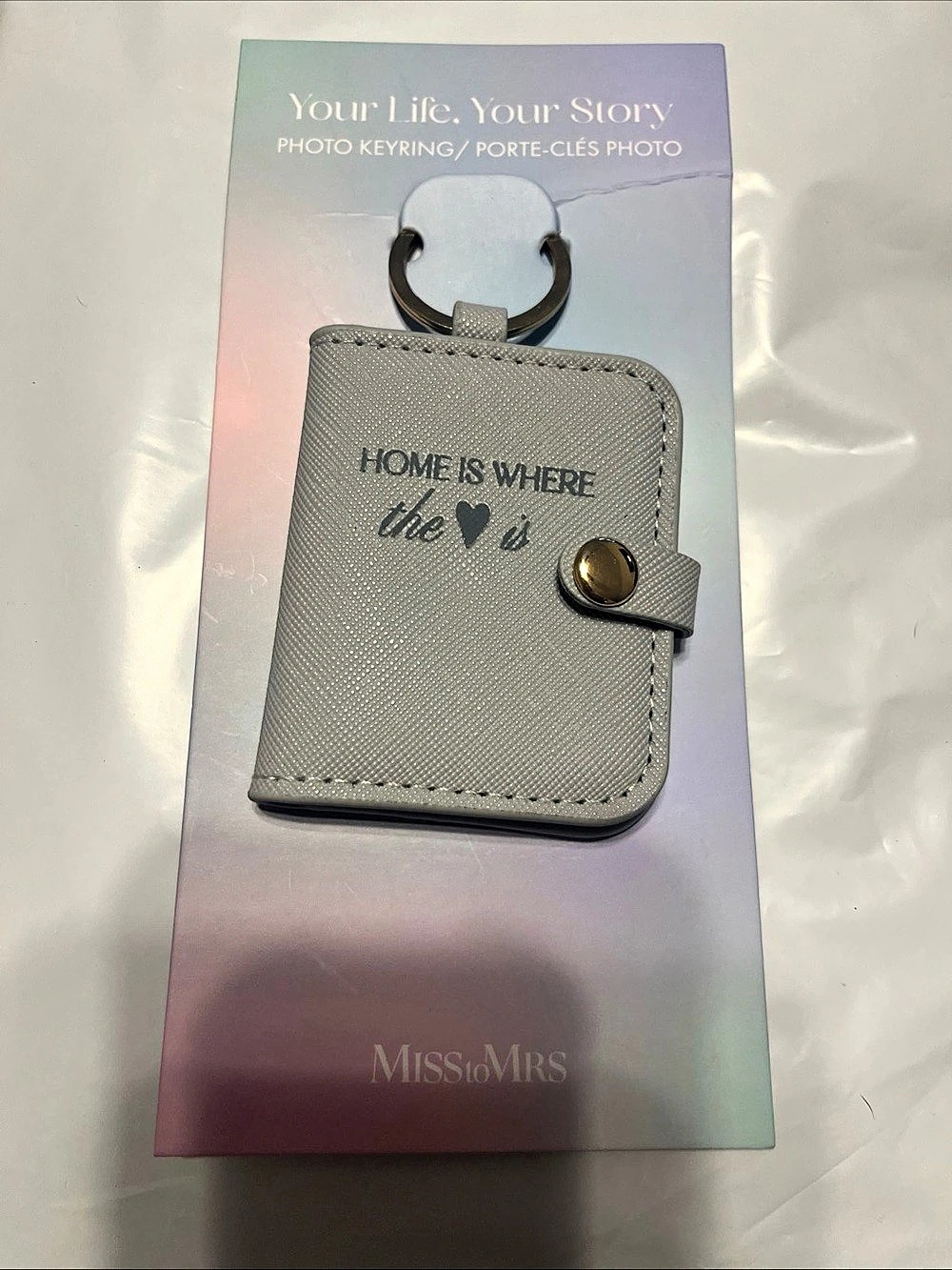 MissiMrs Gray Key Ring Card Holder NWT